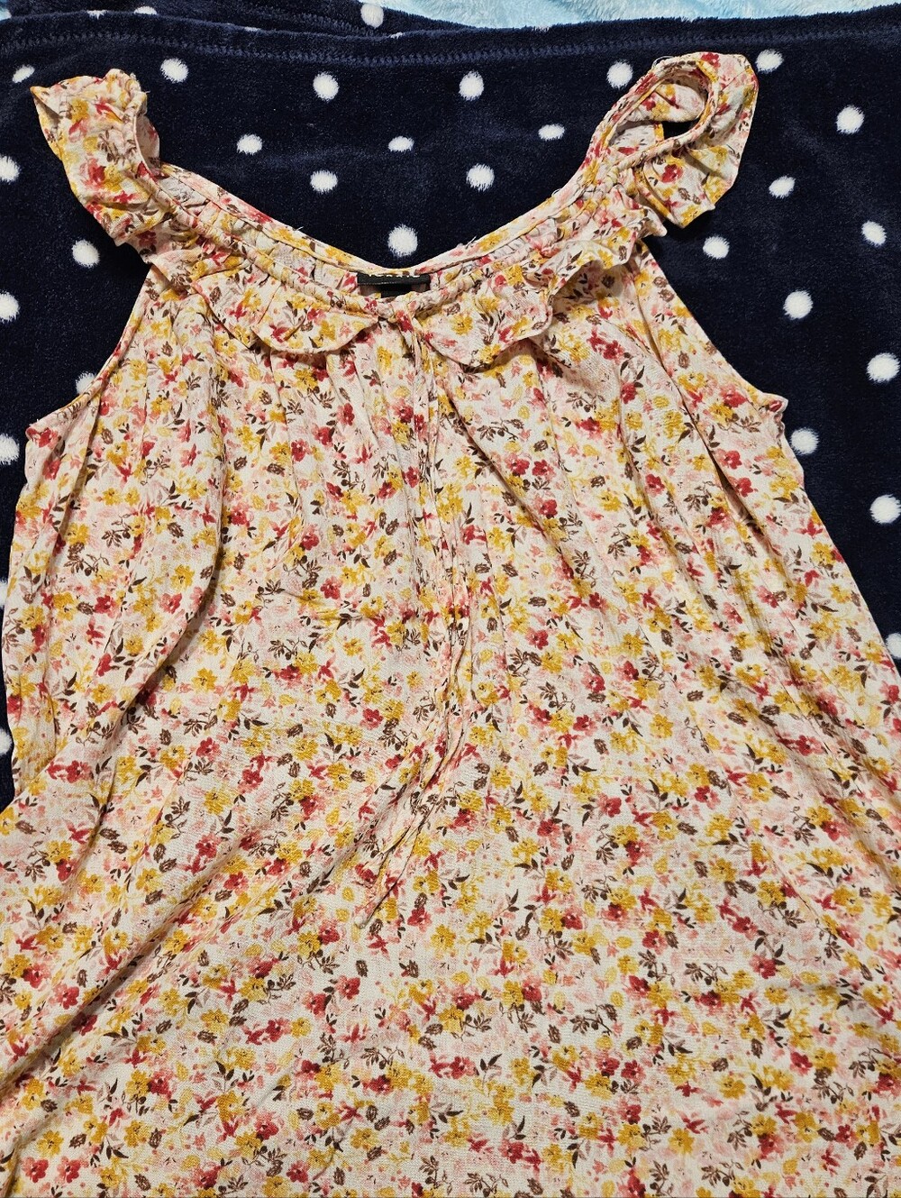 EUC Torrid Floral Ruffle Tank Top